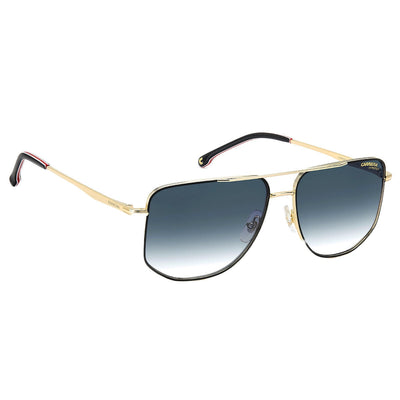 Carrera 355/S RHL Men's Rectangular Sunglasses 59mm Gold Black Dark Blue