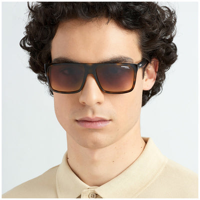 Carrera 5039/S 2OS Men’s Rectangular Sunglasses Brown Havana Matte Black