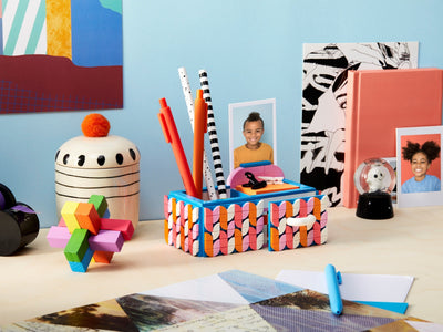 LEGO 41907 DOTS Desk Organizer with Drawer, DIY Craft Set