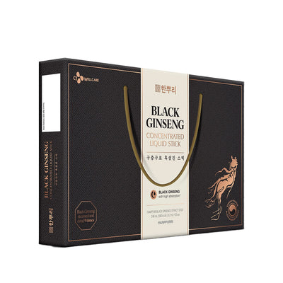 CJ Wellcare Hanppuri Black Ginseng Liquid Sticks 30 x 8.2ml Portable