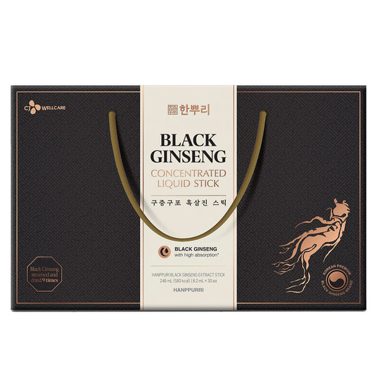 CJ Wellcare Hanppuri Black Ginseng Concentrated Liquid Sticks 30 x 8.2ml - Auzzistore