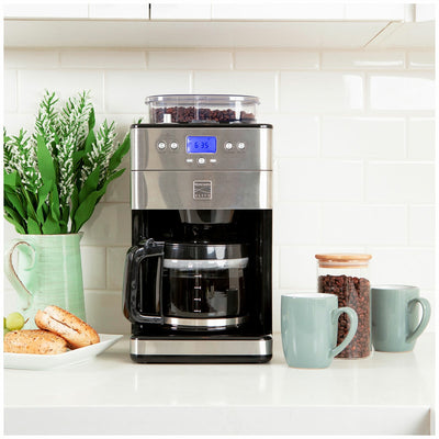 Kenmore Grind and Brew Coffee Maker KKECMGBSSAU Black 12 Cup Stainless Steel