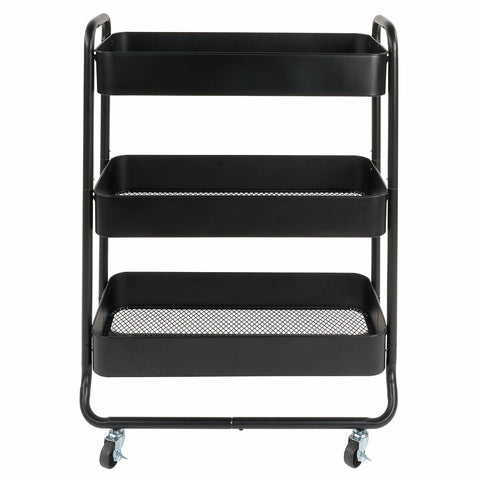 Neatfreak Extra Wide Rolling Cart 3 Tier Metal Trolley 4 Castor Wheels