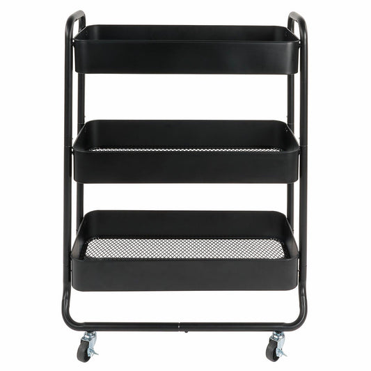 Neatfreak Extra Wide Rolling Cart 3 Tier Metal Trolley 4 Castor Wheels