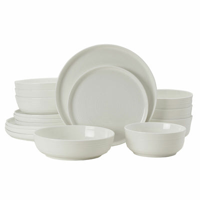 Mikasa Alyssa Bone China Dinner 16 Piece Set White Stylish for 4