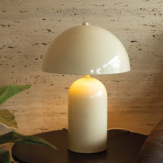 Mercator Cream Stella Table Lamp - 250mm x 360mm - High Gloss Metal Finish