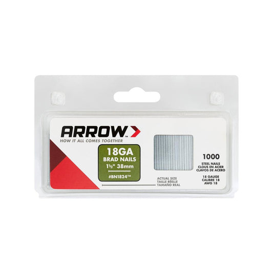 Arrow Brad Nails - 38mm - Steel - Durable for Trim and Moulding - Auzzistore