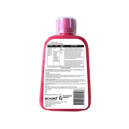 Richgro Ant Spider Cockroach Killer Concentrate 500ml - Liquid Clear – view 2 - Auzzistore