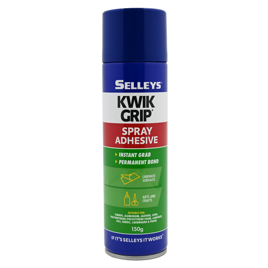 Selleys Kwik Grip Contact Adhesive Spray 150g Fast Drying Durable Bond