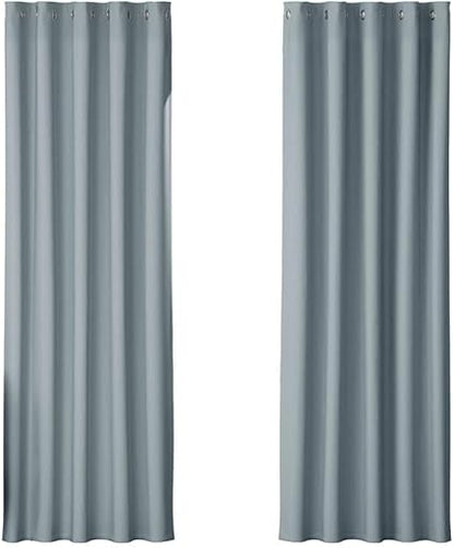Artiss 2X Blockout Curtains Eyelet 180x213cm Grey