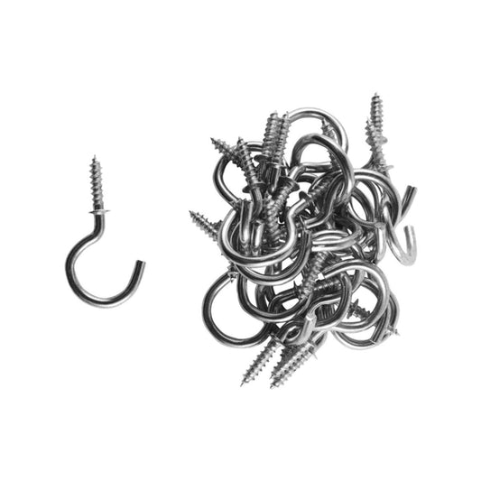 Everhang Cup Hook 14mm Zinc Plated 25 Pack Easy Install Durable - Auzzistore