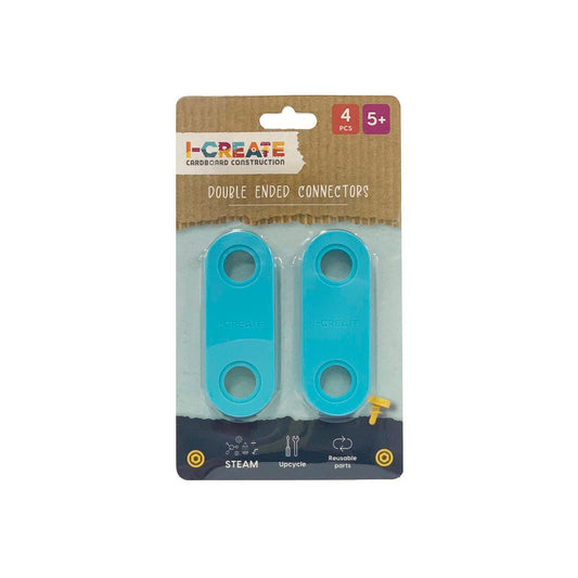 I Create Double Ended Connectors 4 Pack - 30mm x 80mm - Blue - Versatile Assembly