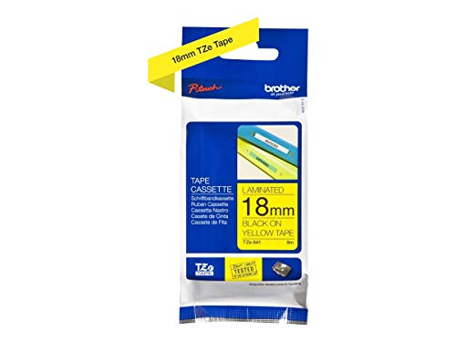 BROTHER TZe641 Labelling Tape 18mm Black on Yellow TZE Tape