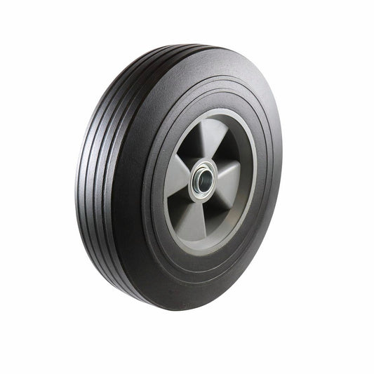 Move It 250mm Grey Plastic Centre Wheel - Solid Rubber - 100kg Capacity - Auzzistore