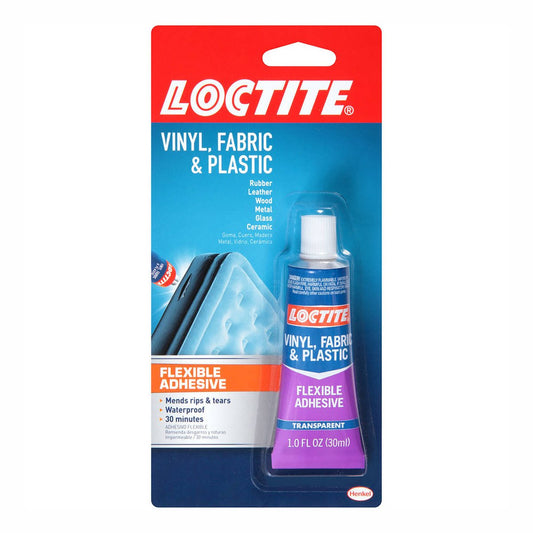 Loctite Vinyl Fabric and Plastic Flexible Adhesive 30ml - Clear - Waterproof