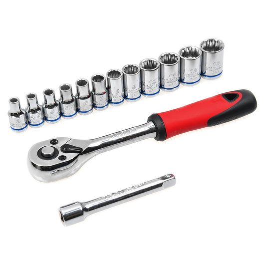 Trojan 14 Piece Socket Set 1/4" - Metric Chrome Vanadium - Lifetime Warranty – view 2 - Auzzistore