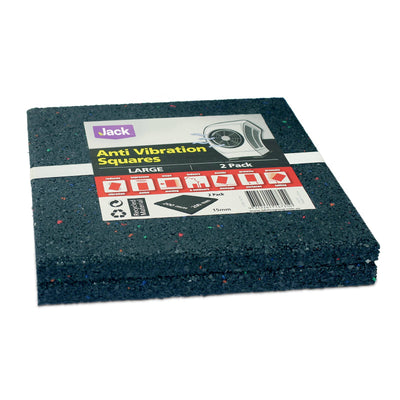 Jack Anti Vibration Squares 200x200mm 15mm Noise Suppressor 2 Pack