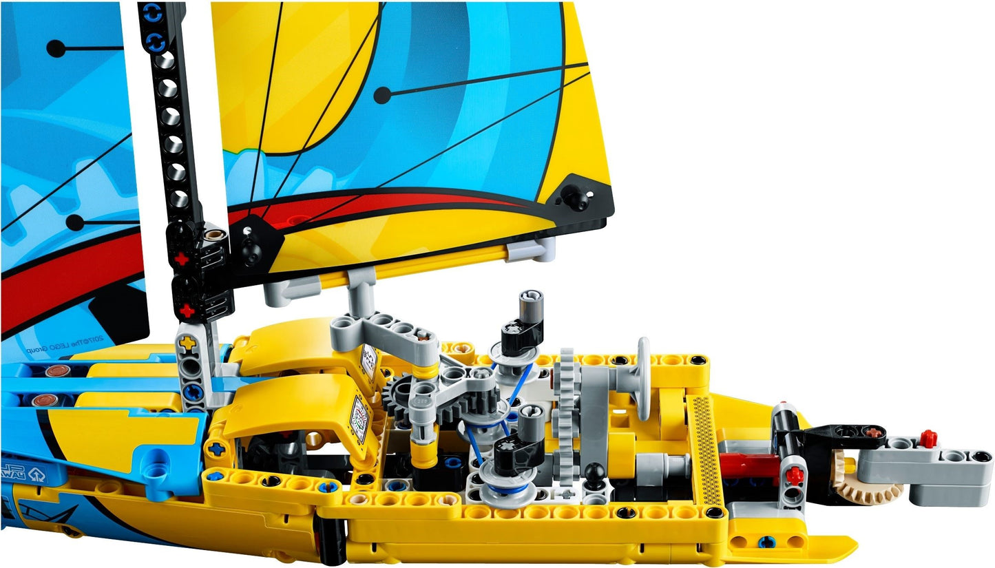 LEGO 42074 Racing Yacht & Catamaran 2-in-1 Sailboat Building Kit