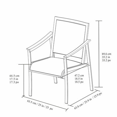 Agio Stinsley Bistro Set 3 Piece Black Aluminium Sintered Stone Durable