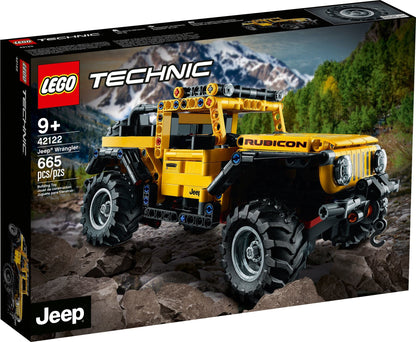 LEGO 42122 Technic Jeep Wrangler 4x4 Toy Car, Off Roader SUV Model Building Set