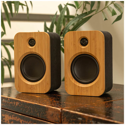 House of Marley Get Together Duo Wireless Speakers EM-JA019-SB Black/Timber Stylish