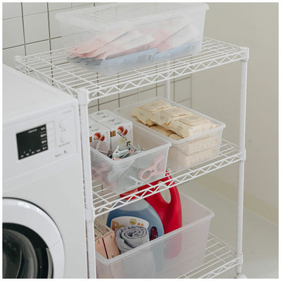 Iris Stackable Storage Box 11 Litre Capacity 8 Pack Clear Plastic
