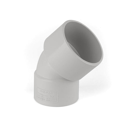 Holman 50x40mm PVC DWV Bend - Male & Female - 45° - Durable Connection - Auzzistore