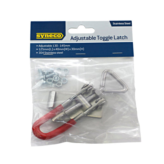 Syneco Adjustable Toggle Latch 130-145mm Stainless Steel Durable – view 2 - Auzzistore