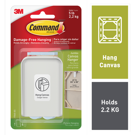 Command Jumbo Canvas Hanger - 1.3kg - Plastic - Damage-Free Hanging – view 2