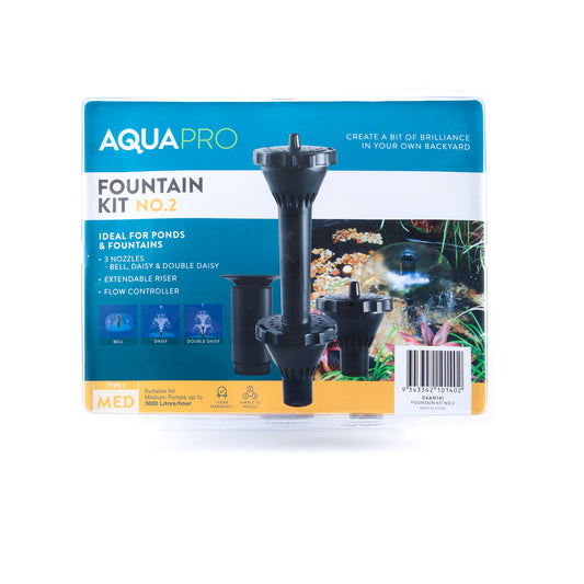Aquapro No 2 Medium Fountain Kit - Plastic - Easy Assembly - Versatile