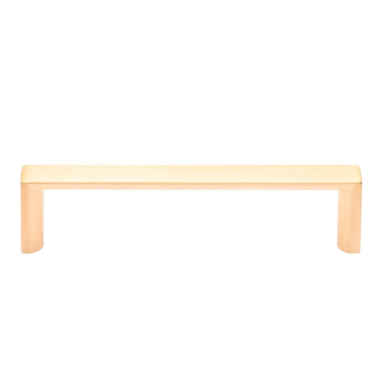 Lane 100mm Matte Brass Square Round Handle - Contemporary Cabinet Handle