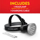 Eveready Rechargeable Headlight 120 Lumen - Hands-Free Lighting Solution - Adjustable Brightness - Model VPHDL4