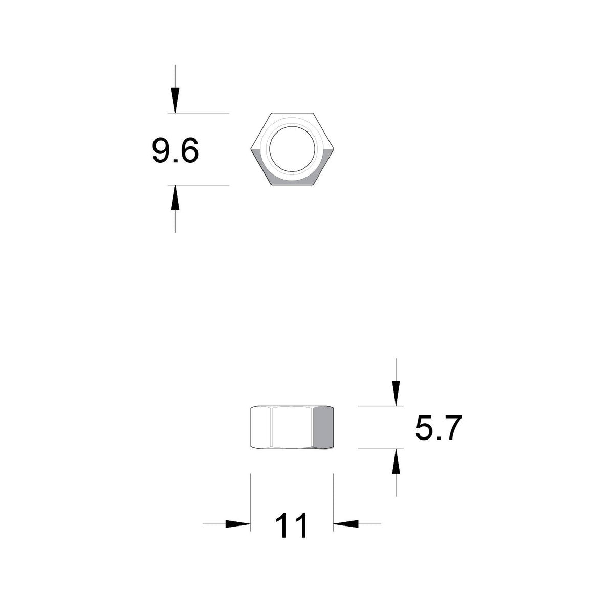 Zenith Hot Dip Galvanised Hex Nuts M6 50 Pack Steel Rust Resistant