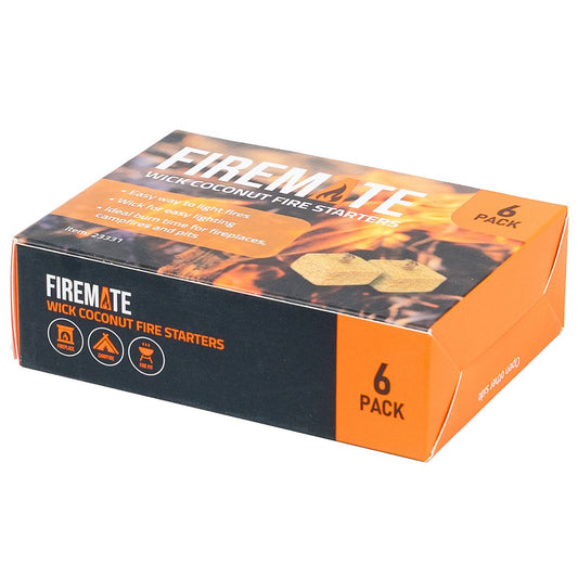 Firemate Wick Coconut Fire Starters 6 Pack - 135mm x 17.5mm x 35mm - Non-Toxic – view 2