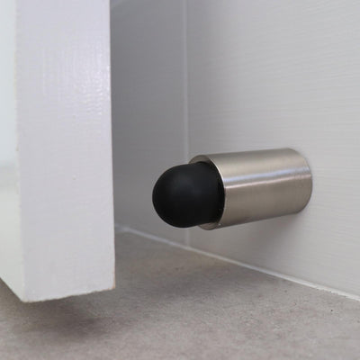 Adoored Aluminium Cannon Door Stop 35mm Silver Easy Installation