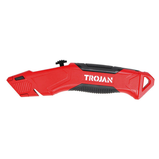 Trojan Retractable Utility Knife - Zinc Alloy - 3 SK5 Blades - 71.6mm x 12.7mm x 245mm – view 2 - Auzzistore