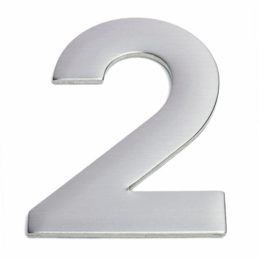 Sandleford Stainless Steel Self Adhesive House Number 2 - 75mm