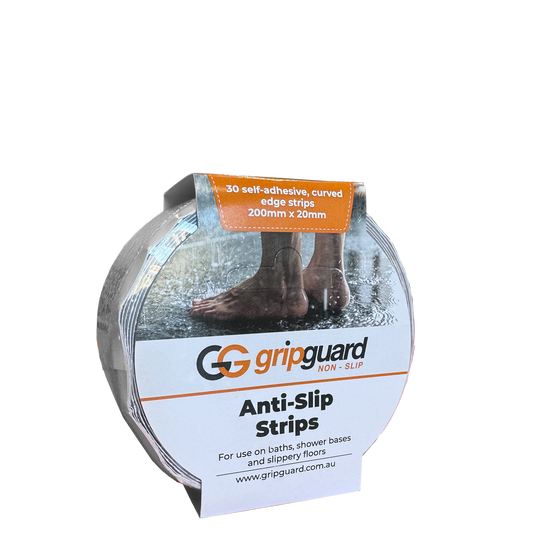 Grip Guard Anti Slip Shower and Bath Tape - 30 Pack - 5m - Transparent - Easy to Clean