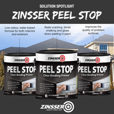 Zinsser Peel Stop Primer Clear 1L Water Based Sealer Binds Cracks