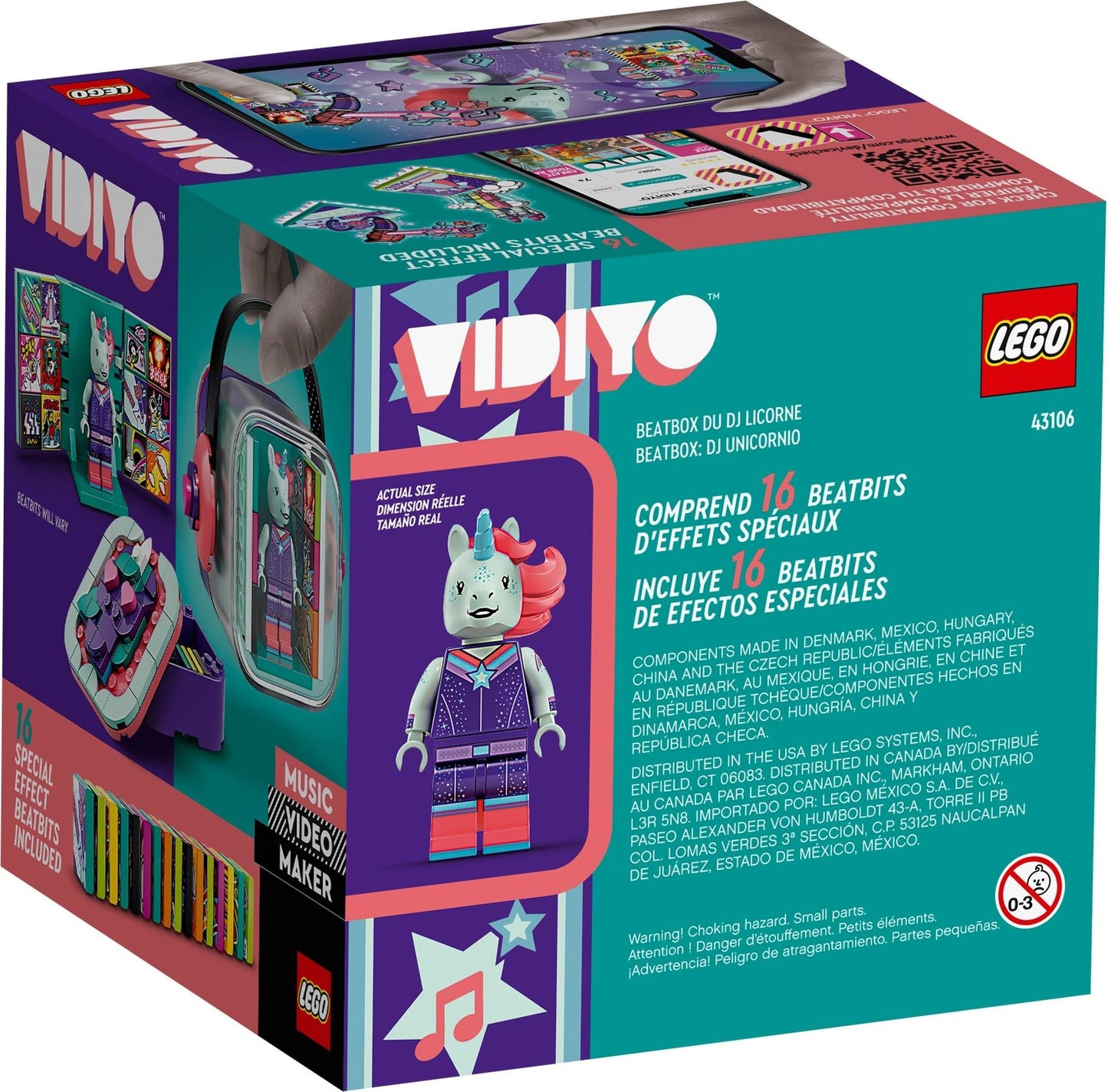 LEGO 43106 Unicorn DJ BeatBox - Music Video Maker Kit