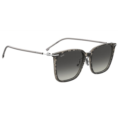 Hugo Boss Stylish Square Polarised Sunglasses 1689/F/SK Grey Acetate