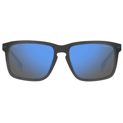 BOSS 1542/F/S 59mm Polarised Sunglasses Matte Grey Black Eco Polyamide