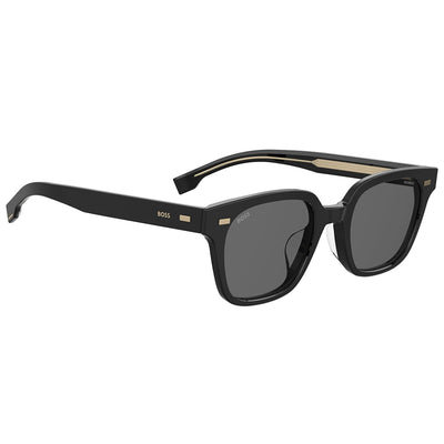 Hugo Boss 1687/F/SK 807 Men's Polarised Sunglasses Black Grey Square Eco Acetate
