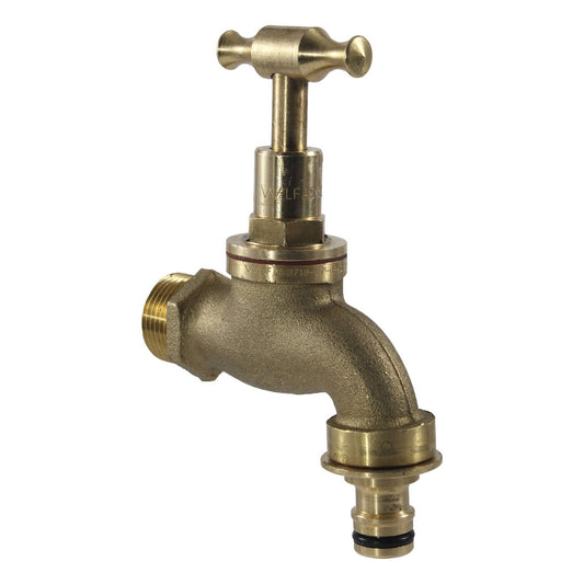 Fix a Tap 19mm 3/4" Brass Lead Free T Handle Tap N Snap - Easy Connection - Durable