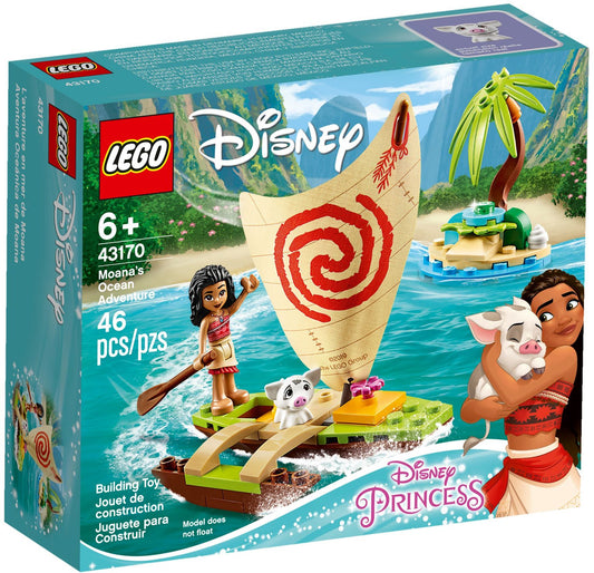 LEGO 43170 Moana's Ocean Adventure Sailboat Toy - Auzzistore