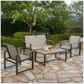 SunVilla Helio 4 Piece Outdoor Patio Set Graphite Aluminium Stylish