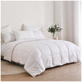 Onkaparinga All Seasons Wool Quilt Queen White 100% Cotton Sateen