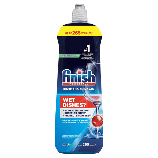 Finish Powerball Rinse and Shine Aid - 800ml - Blue - Spot Prevention