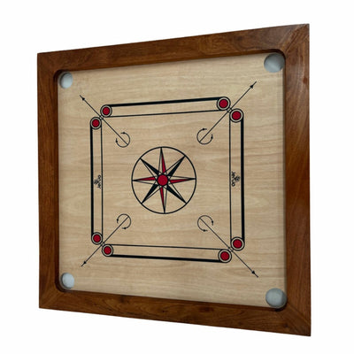 Jenjo Games Carrom Junior Carrom Board 155 Silver Indian Plywood Portable