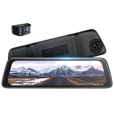 DDPAI E3 Rear View Mirror Dash Cam 2K Front And 1080P Rear Touch Screen